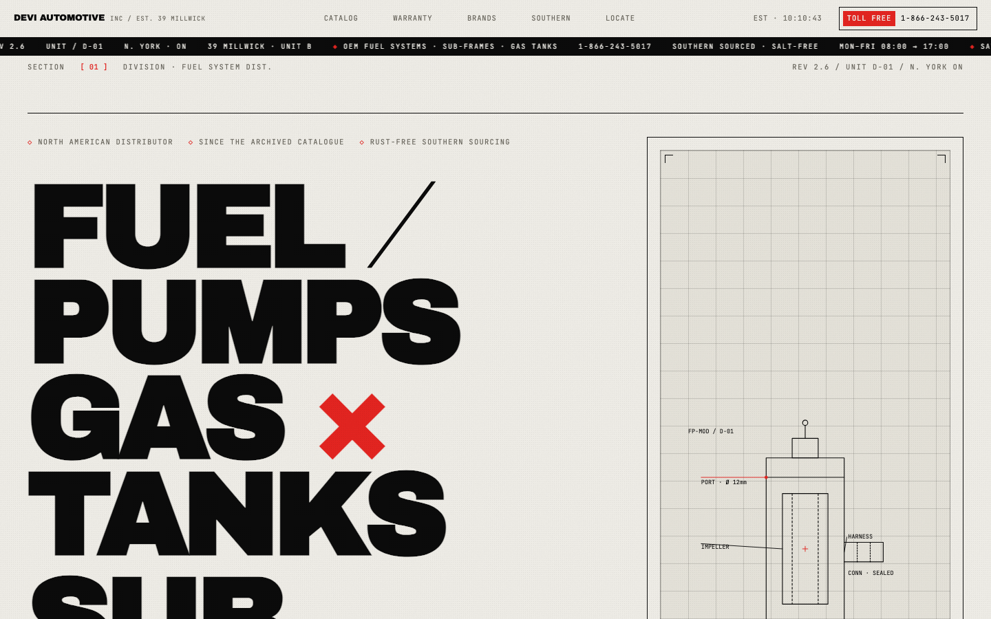 Devi Automotive — live site homepage
